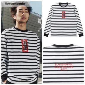 BlackEyePatch  |Crew Neck Pullovers Stripes Unisex Street Style Long Sleeves