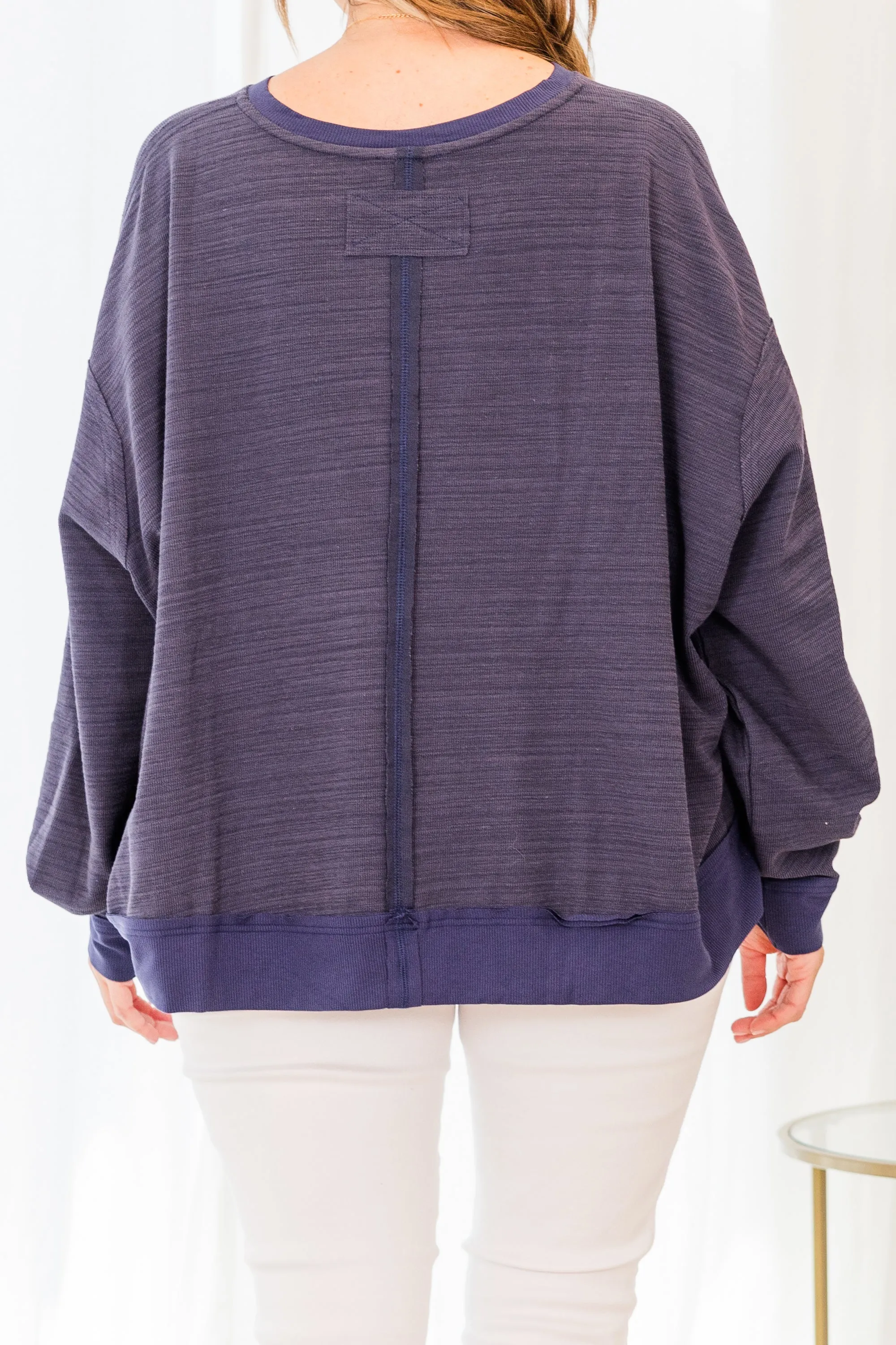 Blushing Pullover, Navy