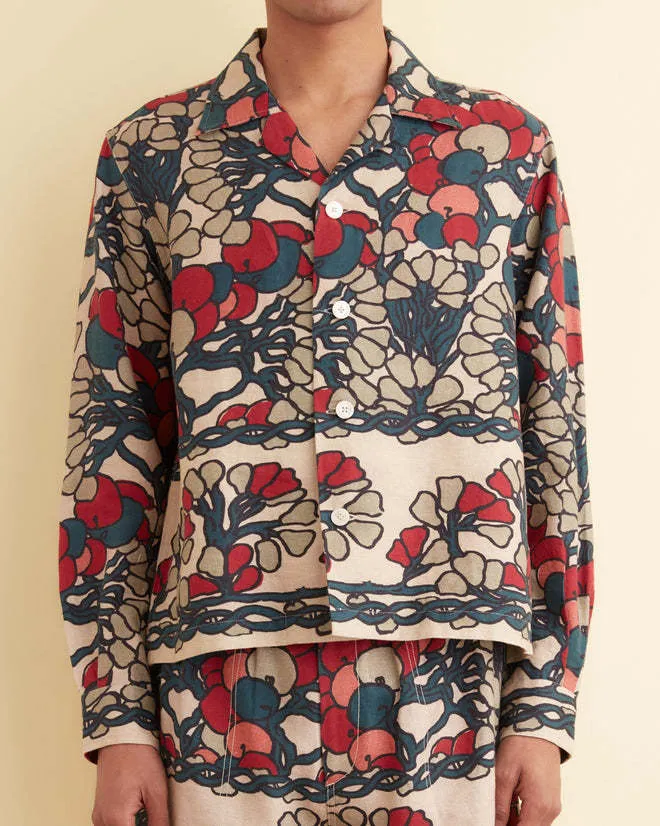 BODE  |Flower Patterns Linen Long Sleeves Shirts