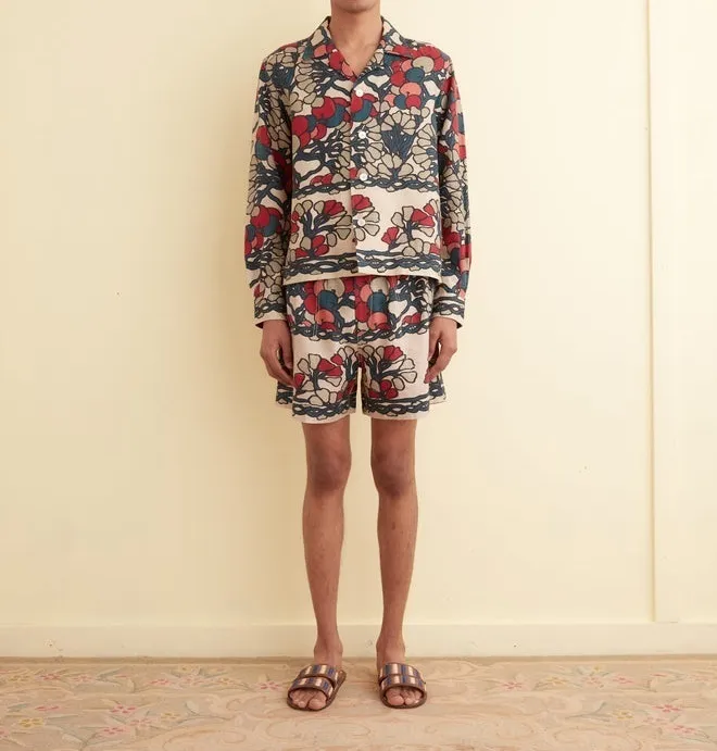 BODE  |Flower Patterns Linen Long Sleeves Shirts