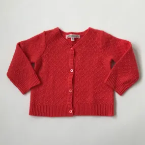 Bonpoint Raspberry Cashmere Cardigan: 18 Months