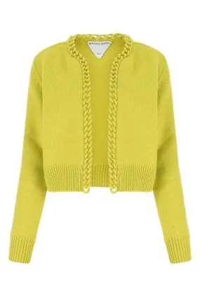 Bottega Veneta Chain-Embellished Knitted Cardigan