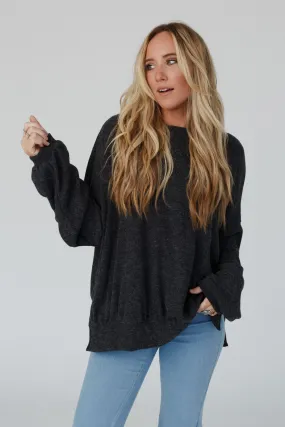 Brayden Oversized Pullover - Charcoal