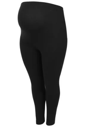 BUMP IT UP MATERNITY 2 Pack Black Leggings With Comfort Panel and Stretch