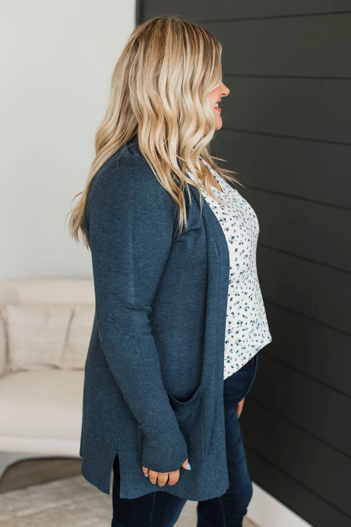 Can't Resist This Knit Cardigan- Denim