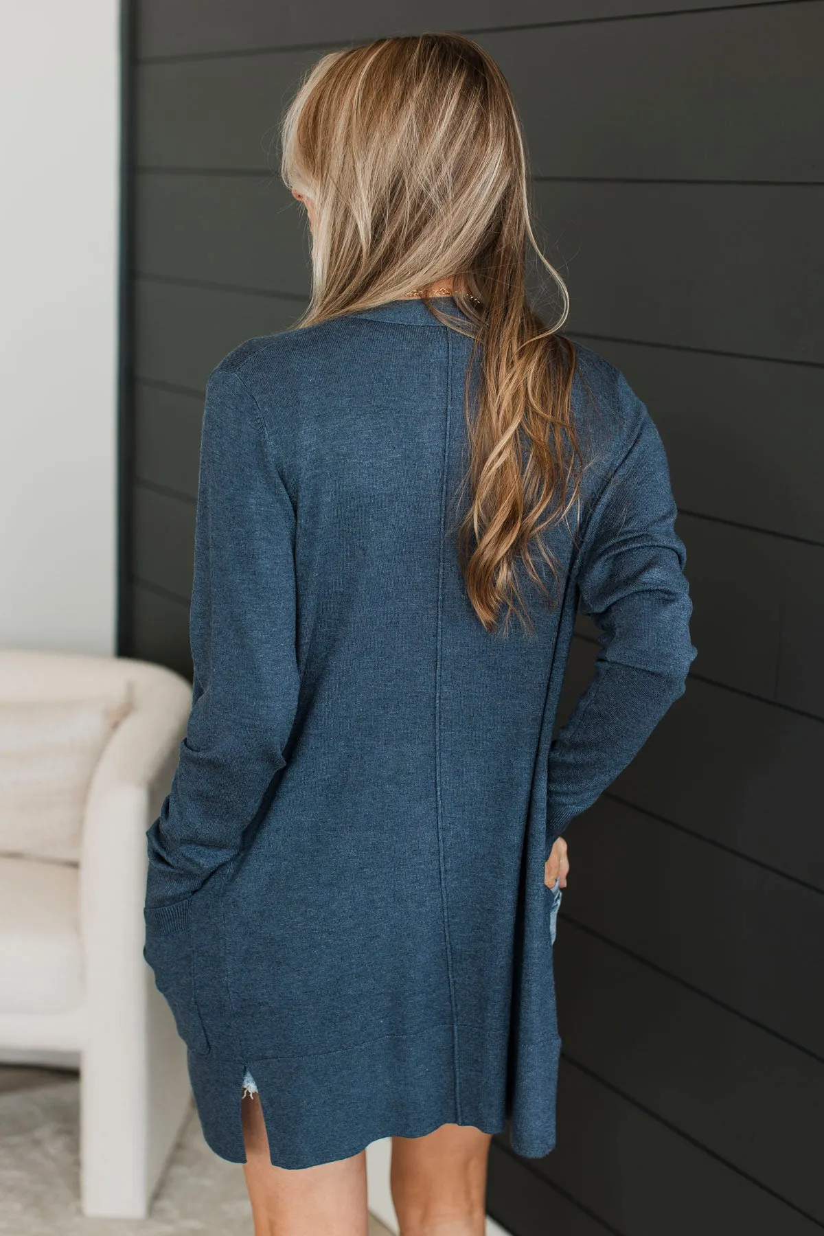 Can't Resist This Knit Cardigan- Denim