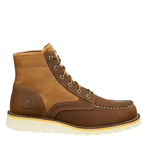 Carhartt 6 in Moc Toe Leather/Canvas Wedge Boot