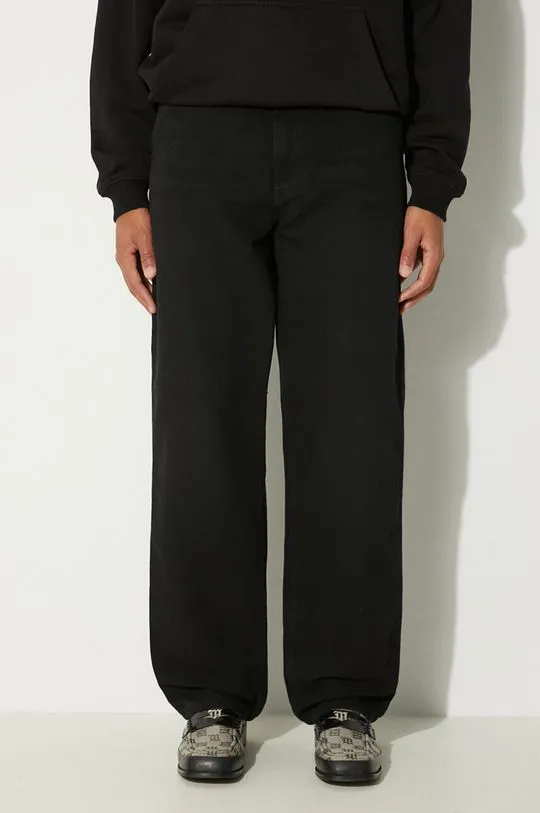 Carhartt WIP cotton trousers Single Knee Pant black color I031497.893K