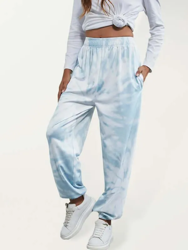 Casual Dye Fleece Women Pants