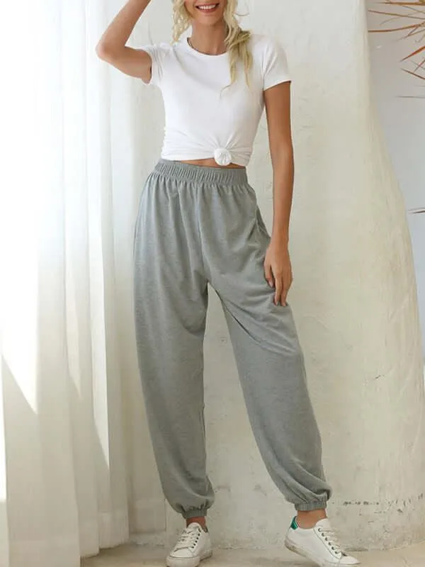 Casual Dye Fleece Women Pants