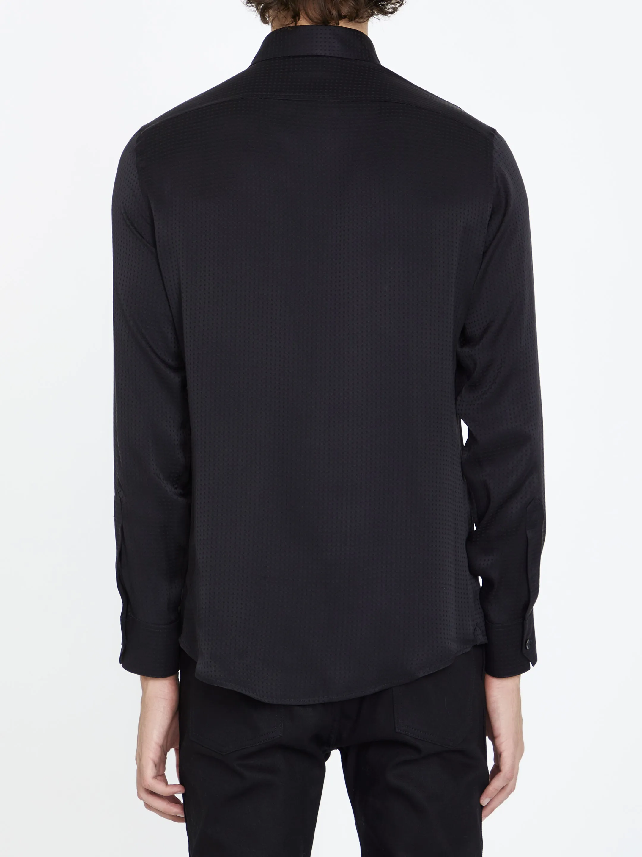 CELINE  |Dots Silk Long Sleeves Luxury Shirts