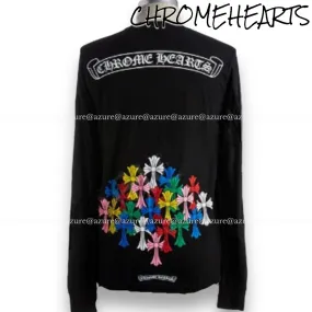 CHROME HEARTS  |Crew Neck Pullovers Unisex Street Style Long Sleeves