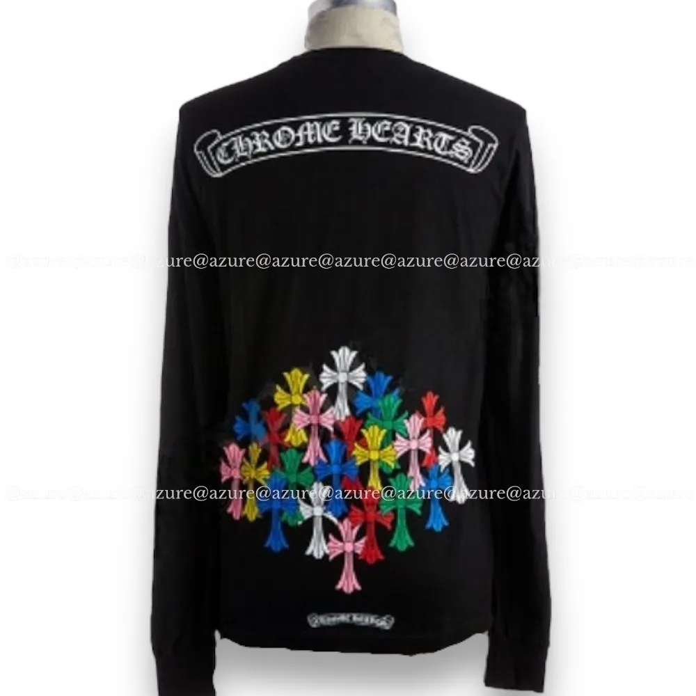 CHROME HEARTS  |Crew Neck Pullovers Unisex Street Style Long Sleeves