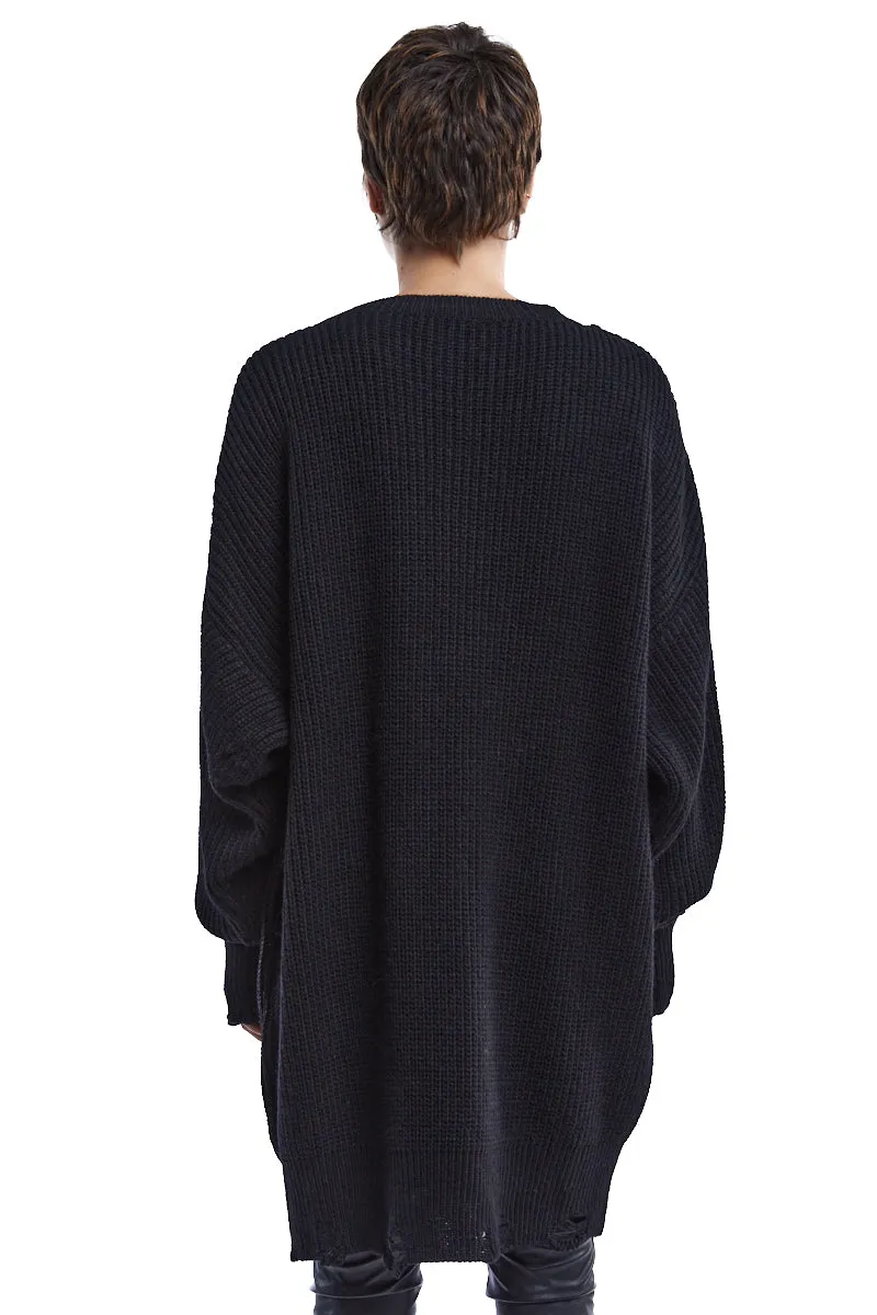 COATED OVERSIZE SWEATER