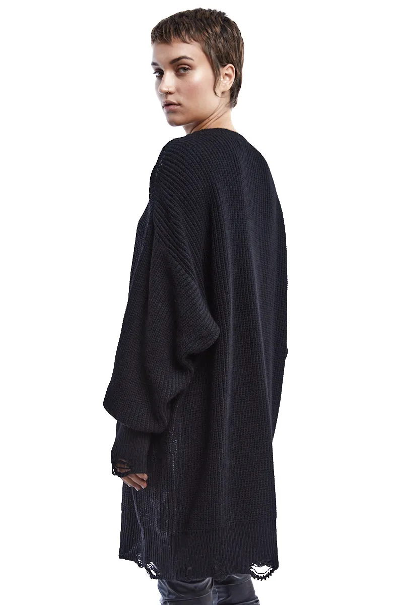 COATED OVERSIZE SWEATER