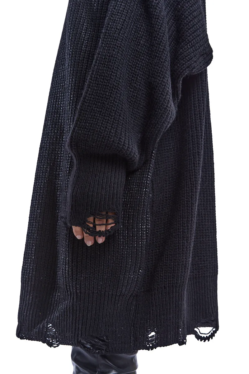 COATED OVERSIZE SWEATER