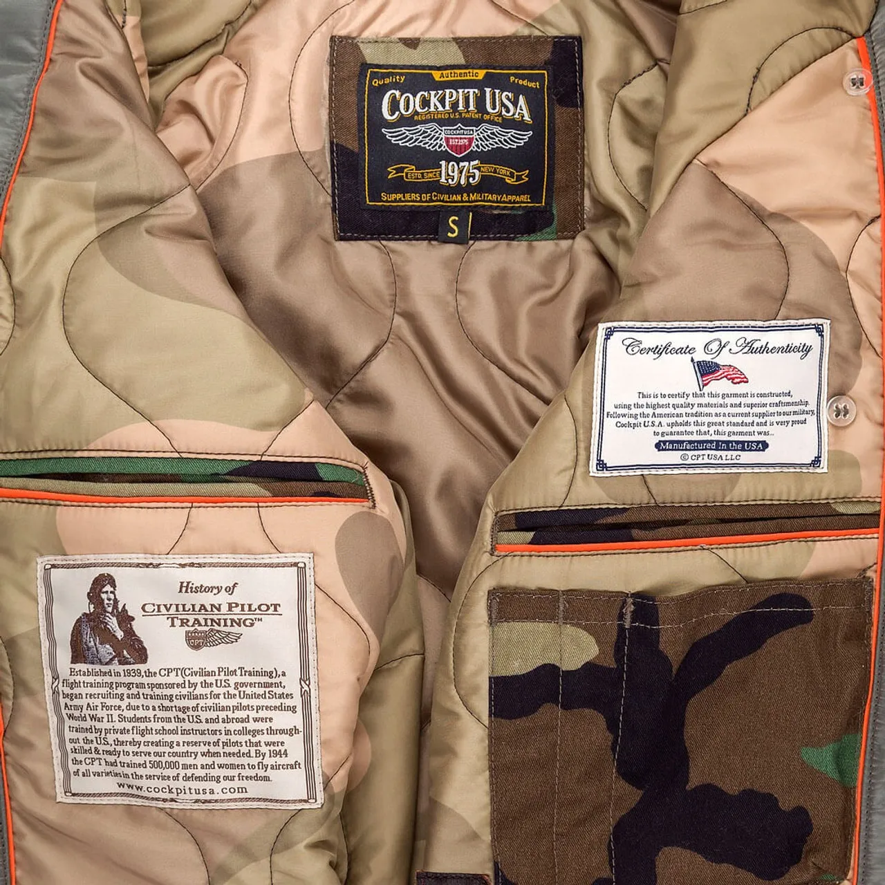 Cockpit USA Women's N3B Long Parka Sage USA Made