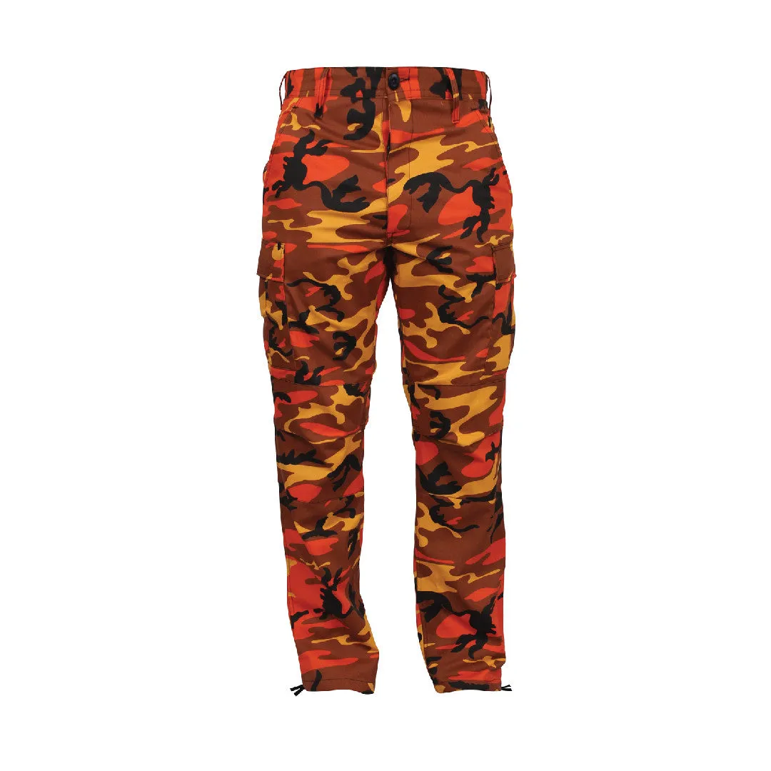 Color Camo Tactical BDU Pant : Savage Orange Camo