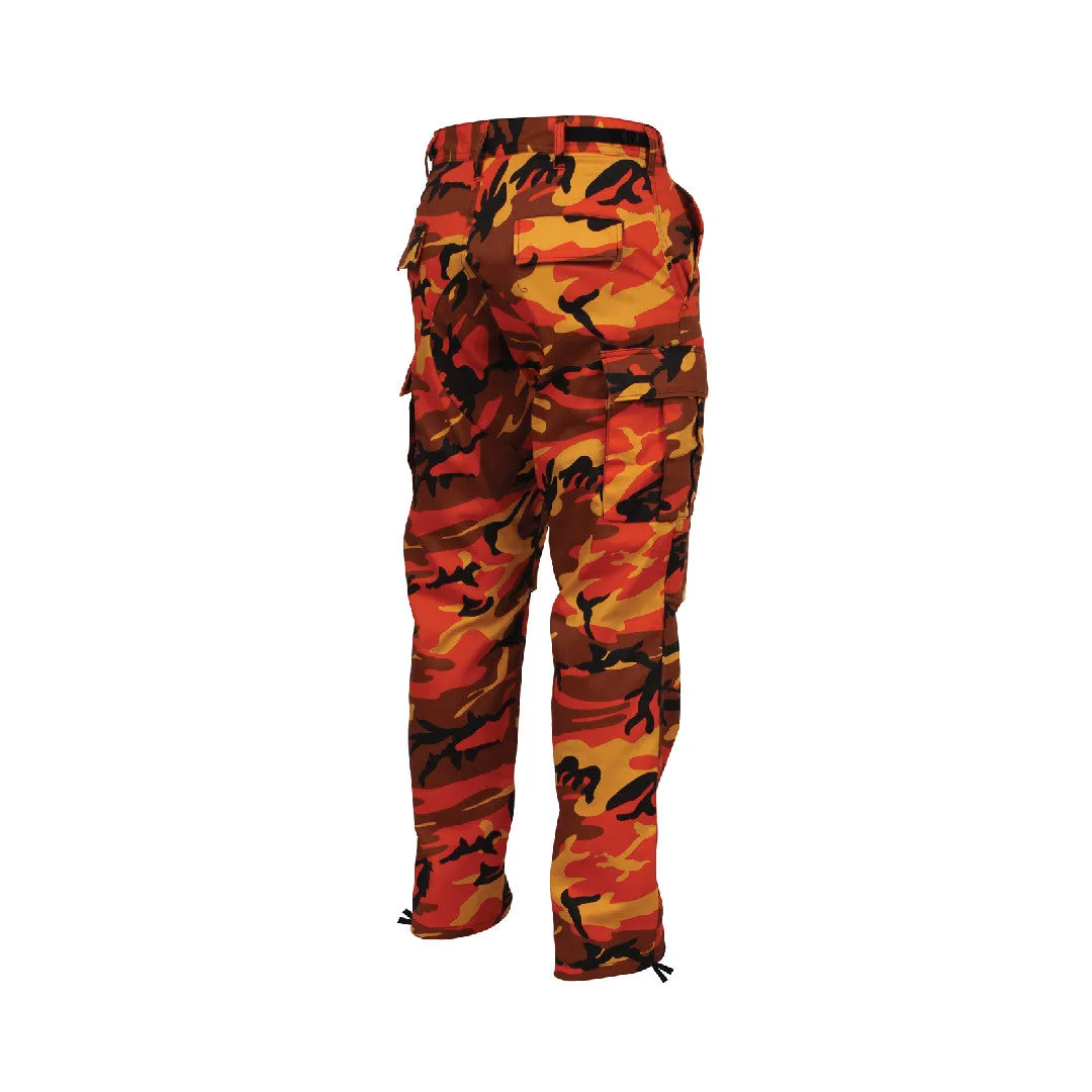 Color Camo Tactical BDU Pant : Savage Orange Camo