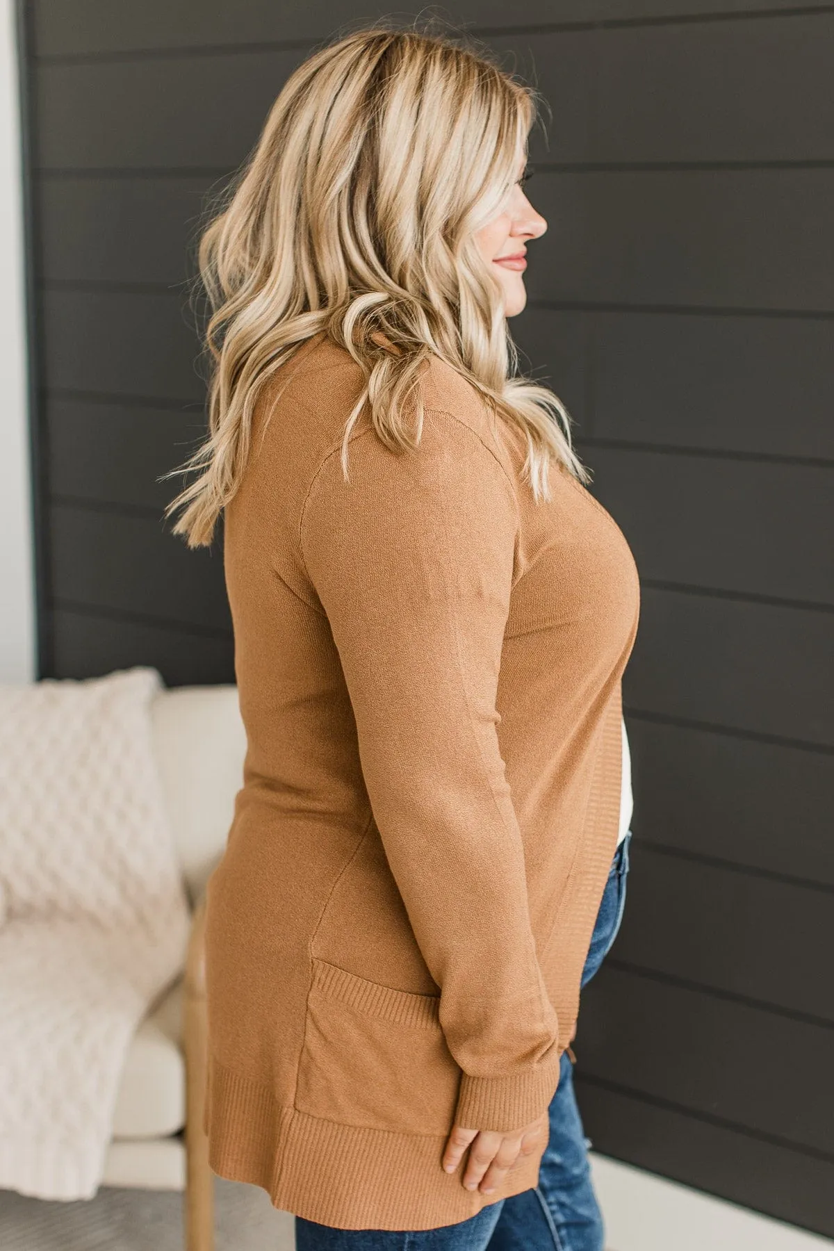 Comfortable With Myself Knit Cardigan- Amber