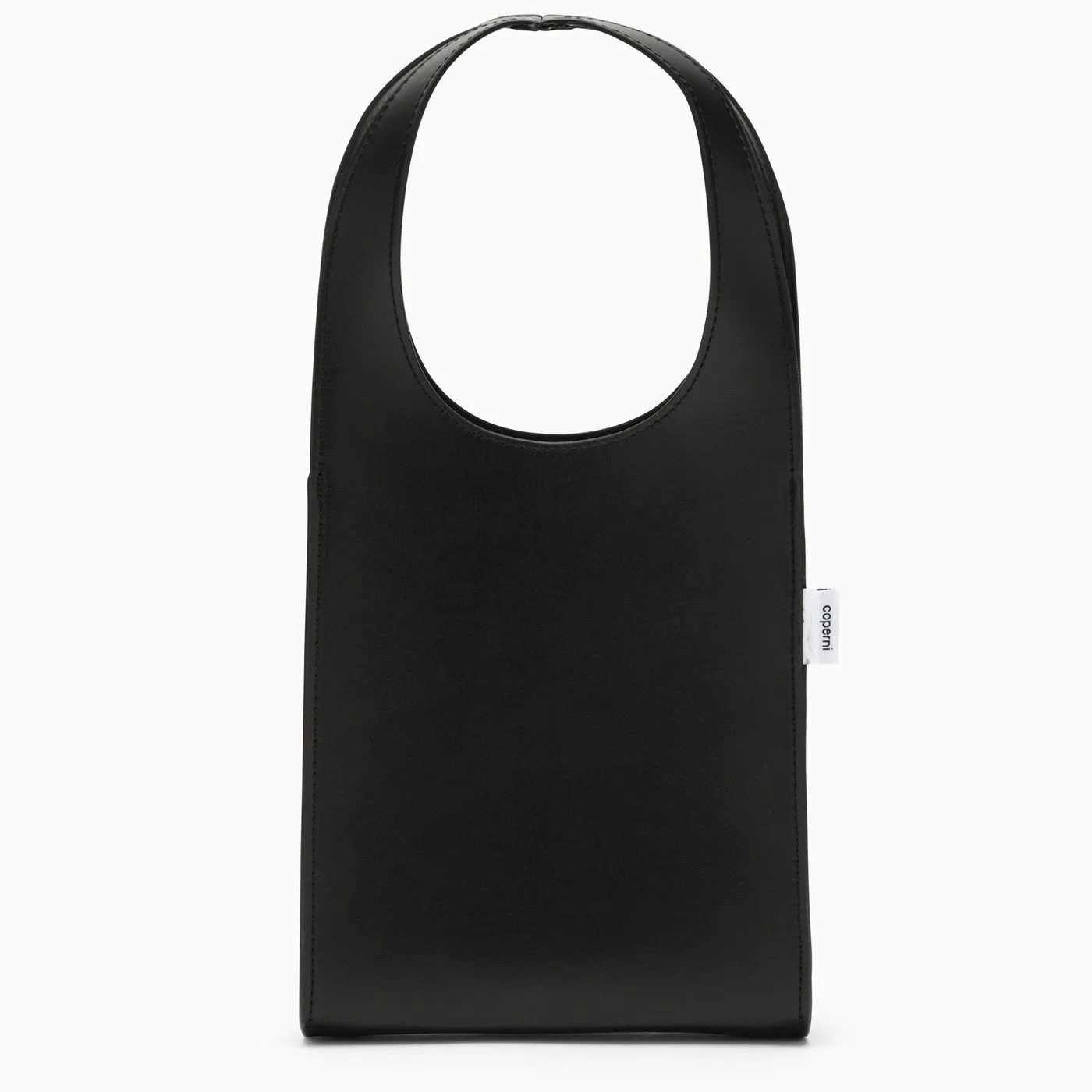 Coperni    Coperni Micro Swipe Tote Bag Black Leather