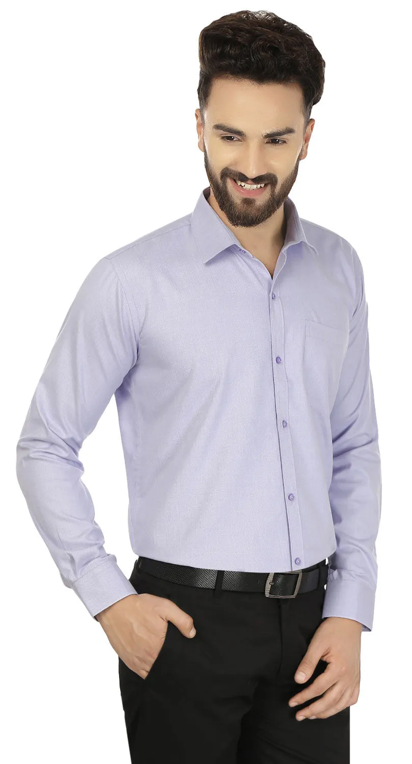 Cotton Button Down Dress Shirt Men's Long Sleeve (Purple)