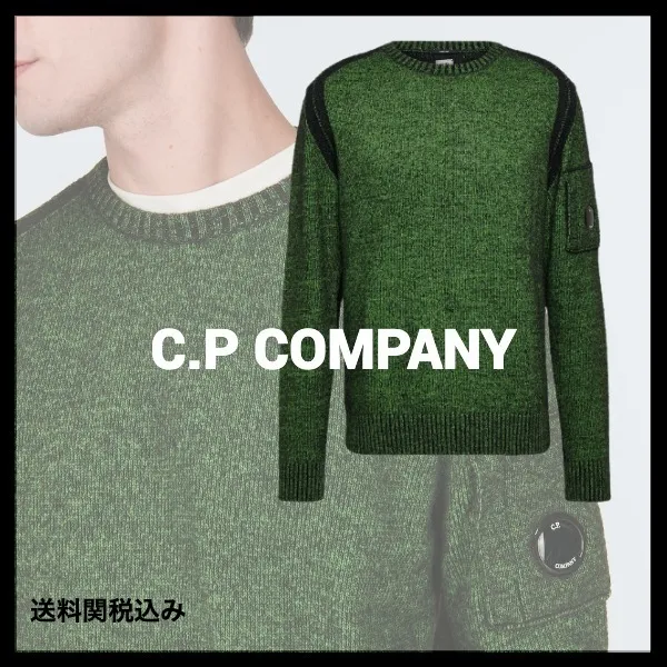 C.P. Company  |Crew Neck Pullovers Nylon Street Style Long Sleeves Plain