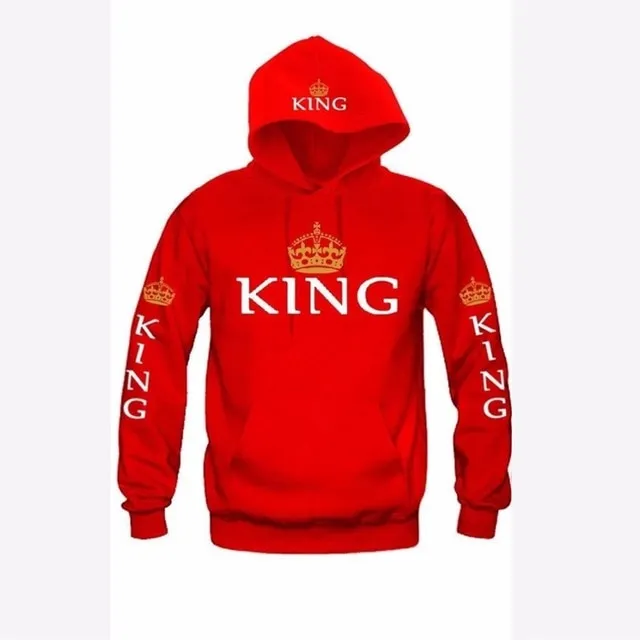 Crown King and Queen Hoodie for Couples