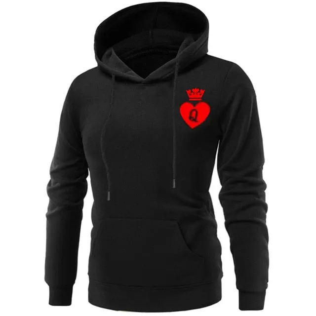 Crown King and Queen Hoodie for Couples