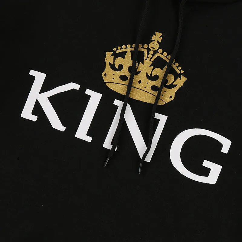 Crown King and Queen Hoodie for Couples