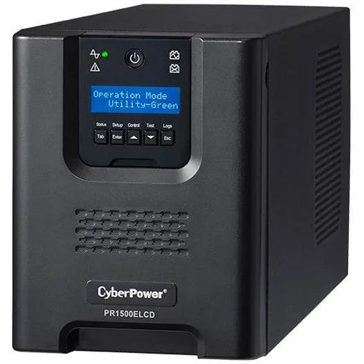 CyberPower PR1500ELCD Pro Tower Smart App UPS System 1500VA/1350W Uninterruptible Power Supply