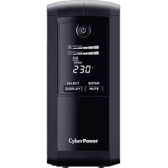 CyberPower Value Pro UPS Tower 1000VA/550W LCD Display Uninterrupted Power Supply