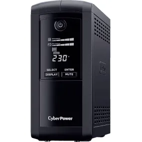 CyberPower Value Pro UPS Tower 1000VA/550W LCD Display Uninterrupted Power Supply