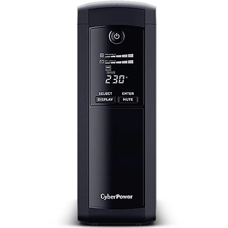 CyberPower Value Pro UPS Tower 1200VA LCD Display Uninterrupted Power Supply