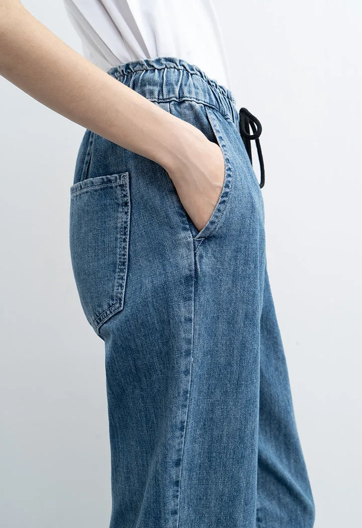 Denim Jogger With Elasticated Waist