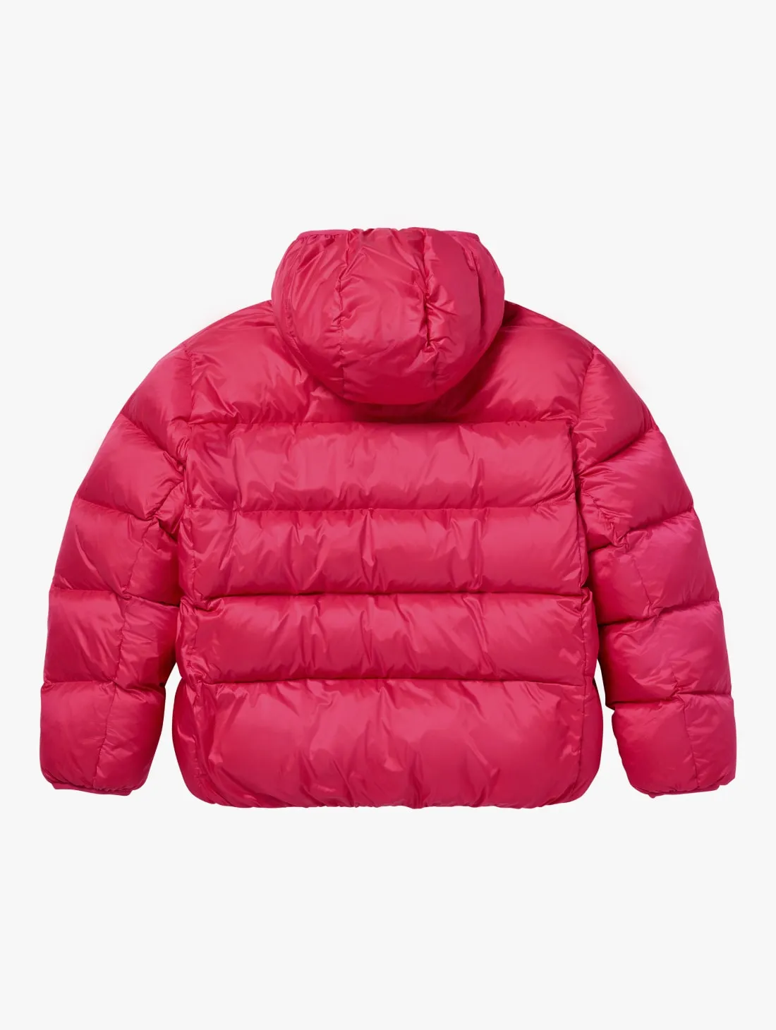 DETACHABLE HOODED PUFFER DOWN JACKET-RED