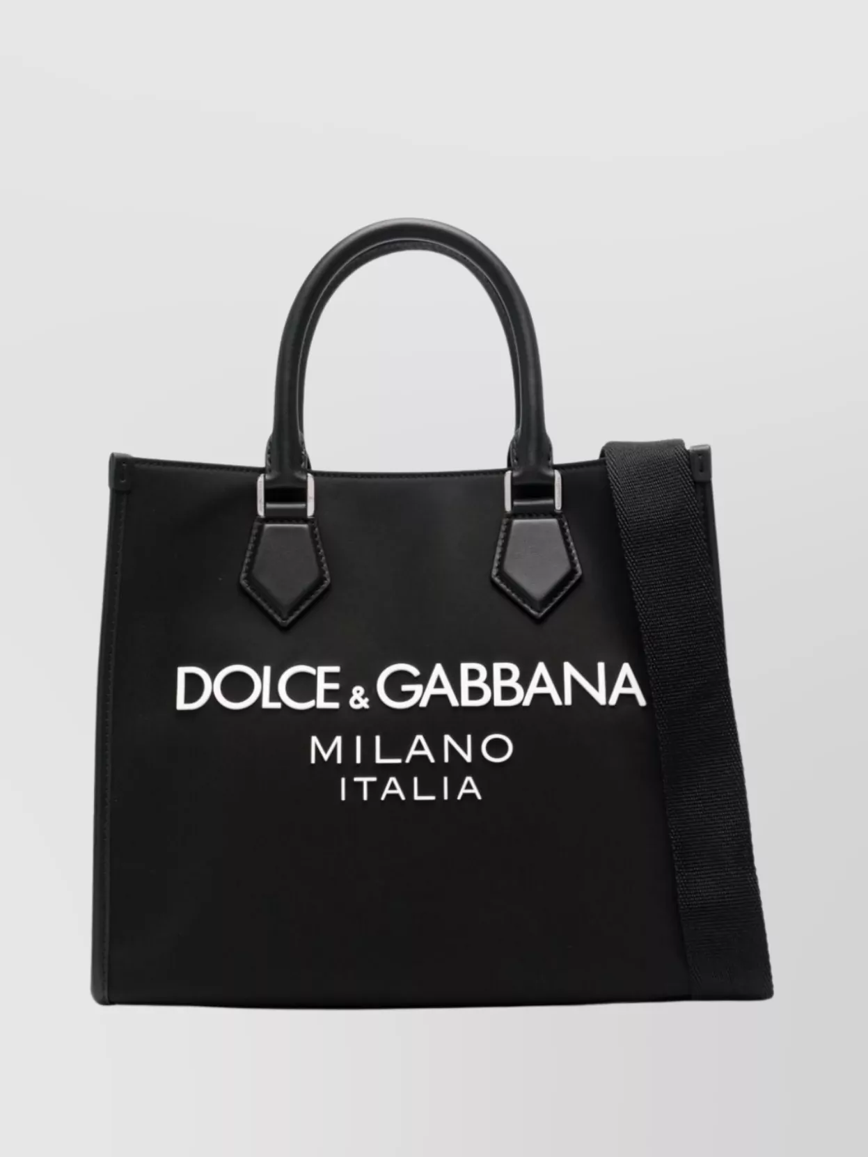 Dolce&​Gabbana   Nylon tote bag leather trim