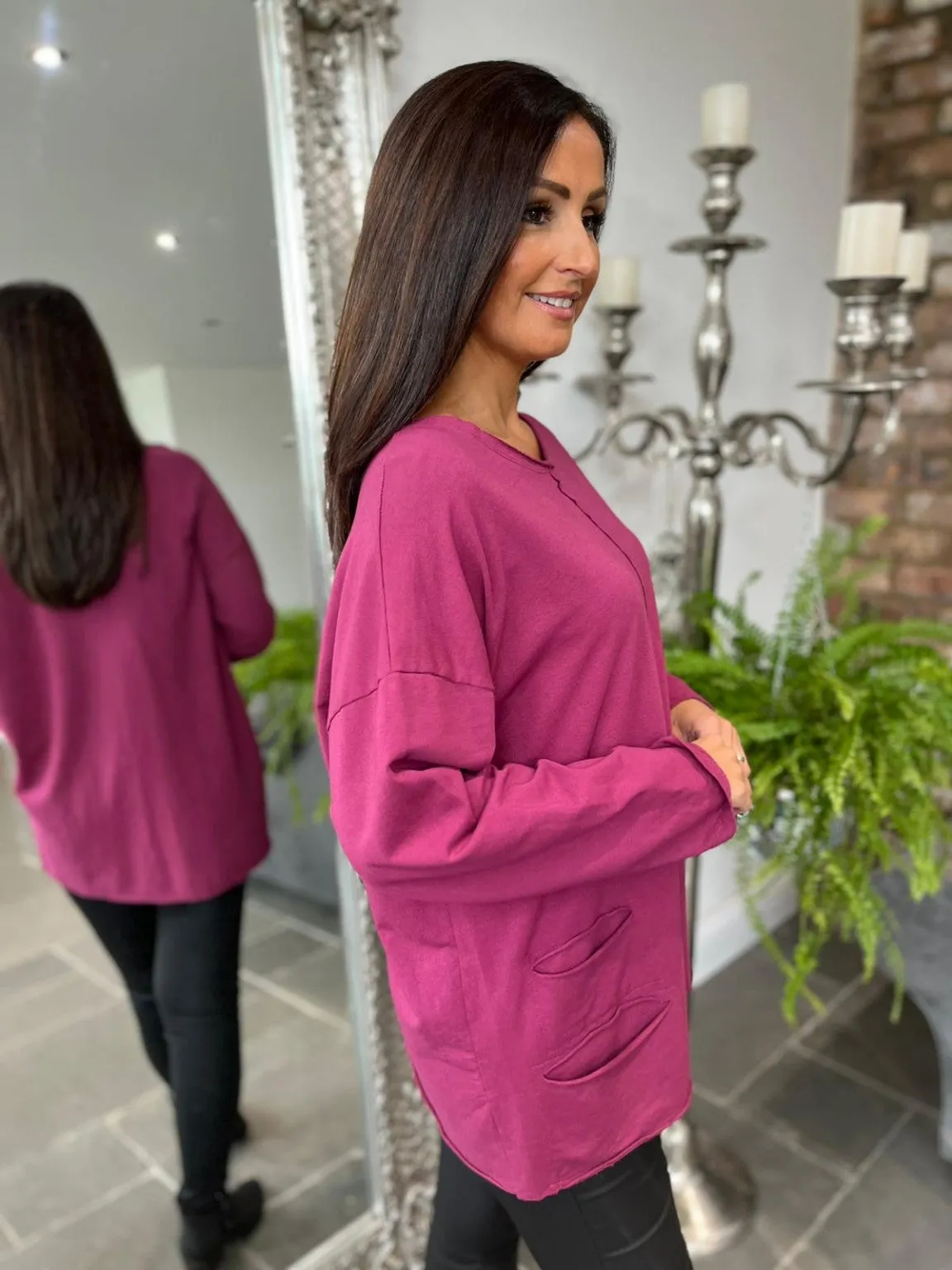 Double Pocket Sweat Top Sarah