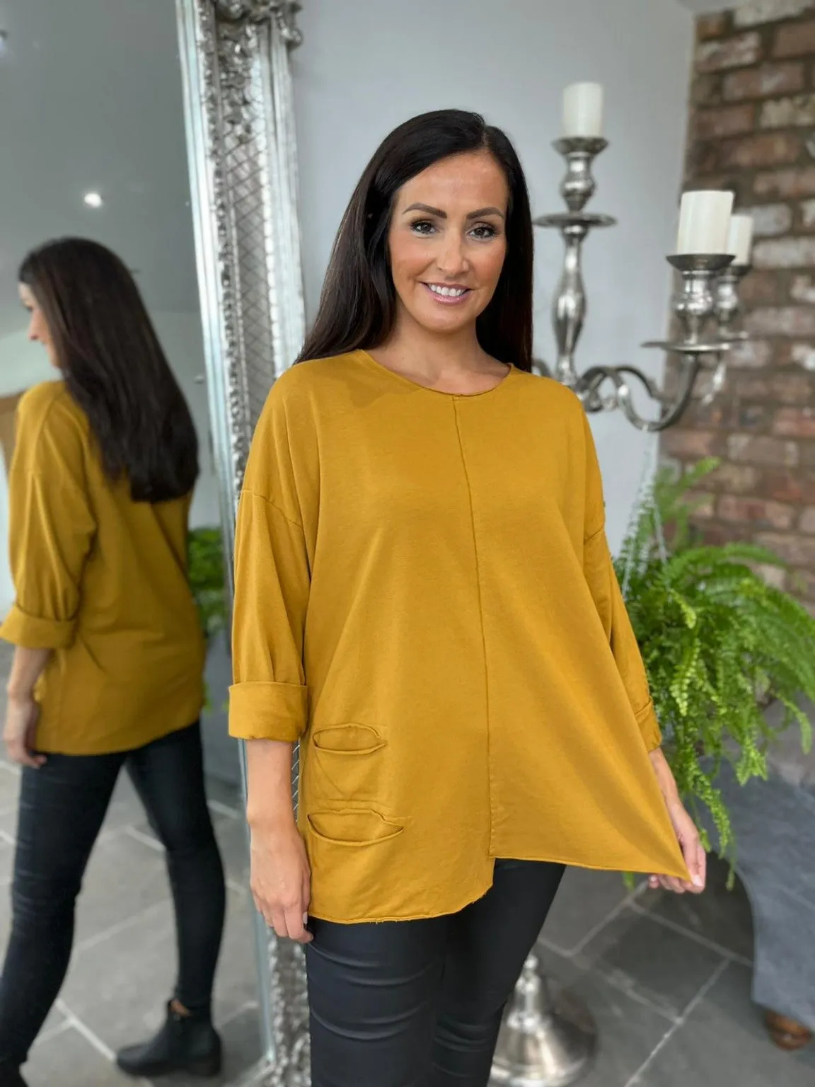 Double Pocket Sweat Top Sarah