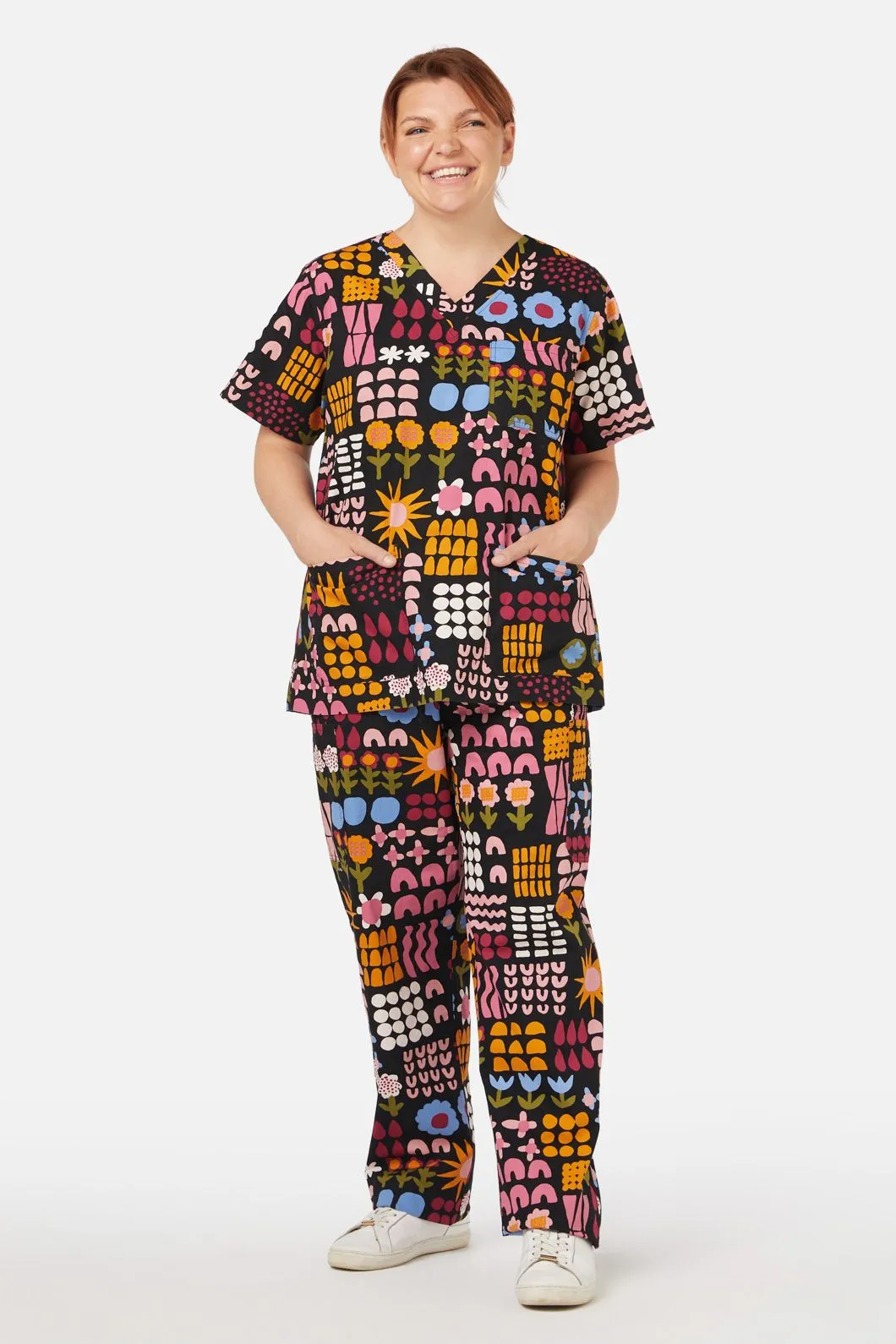 Elsa Patchwork Scrub Set