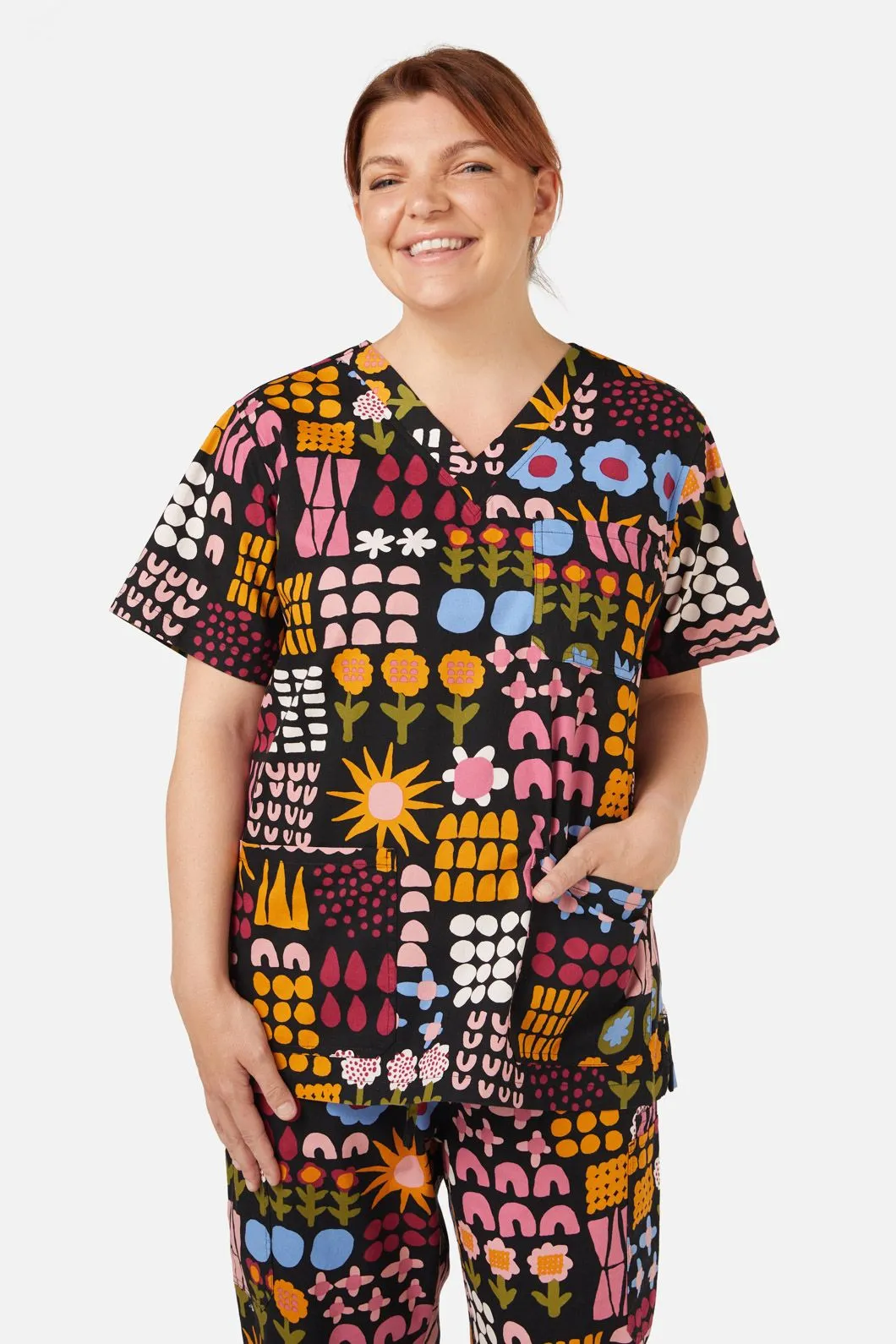 Elsa Patchwork Scrub Set