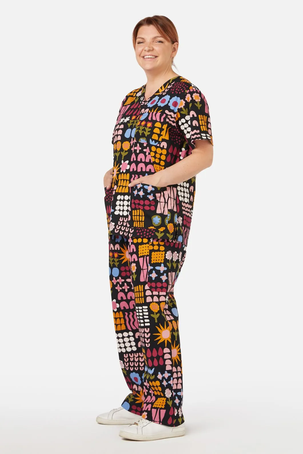 Elsa Patchwork Scrub Set