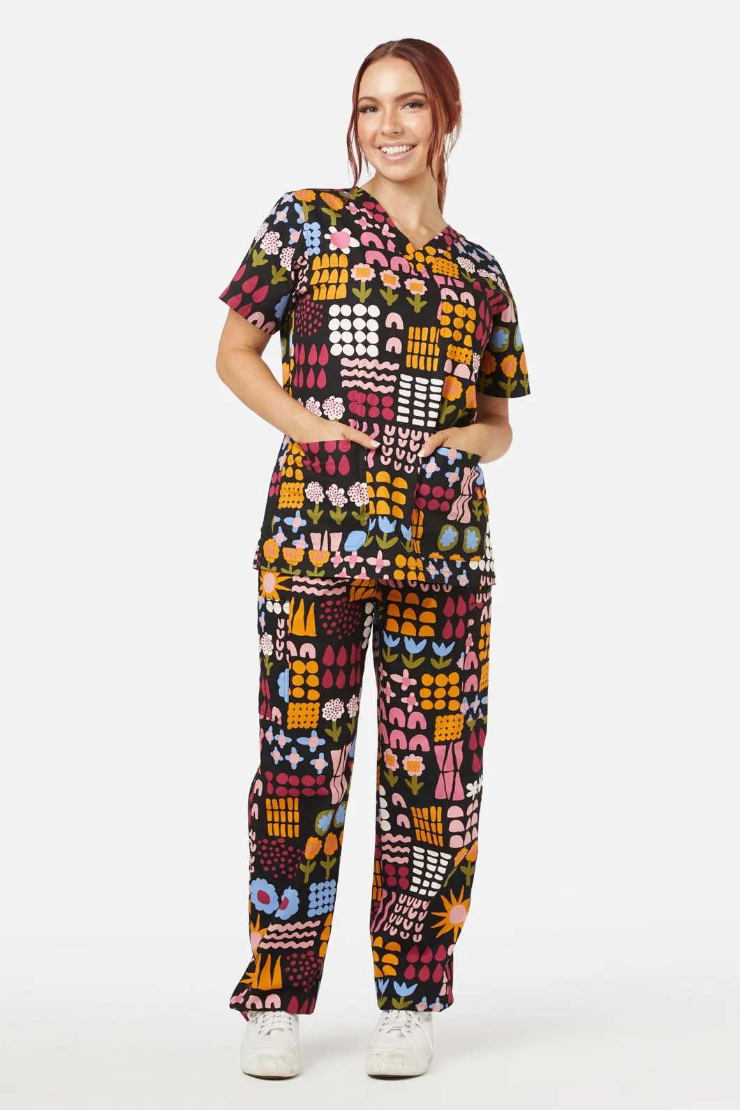 Elsa Patchwork Scrub Set