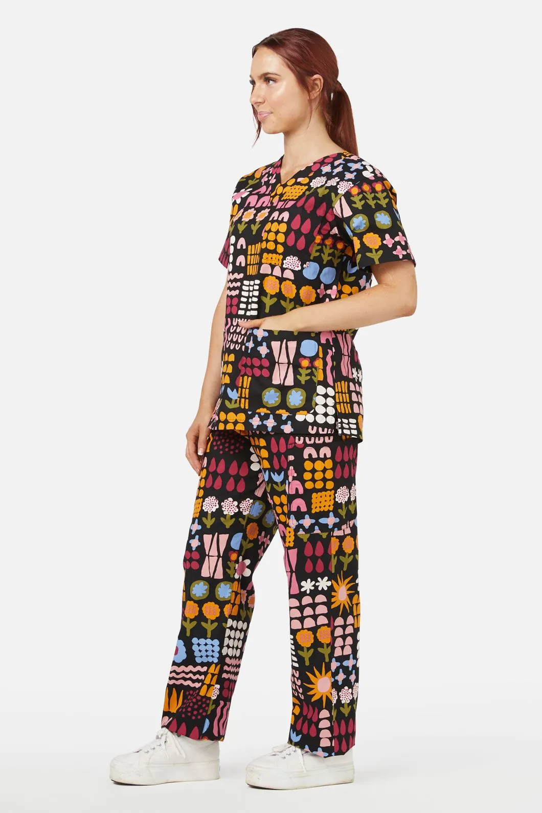 Elsa Patchwork Scrub Set