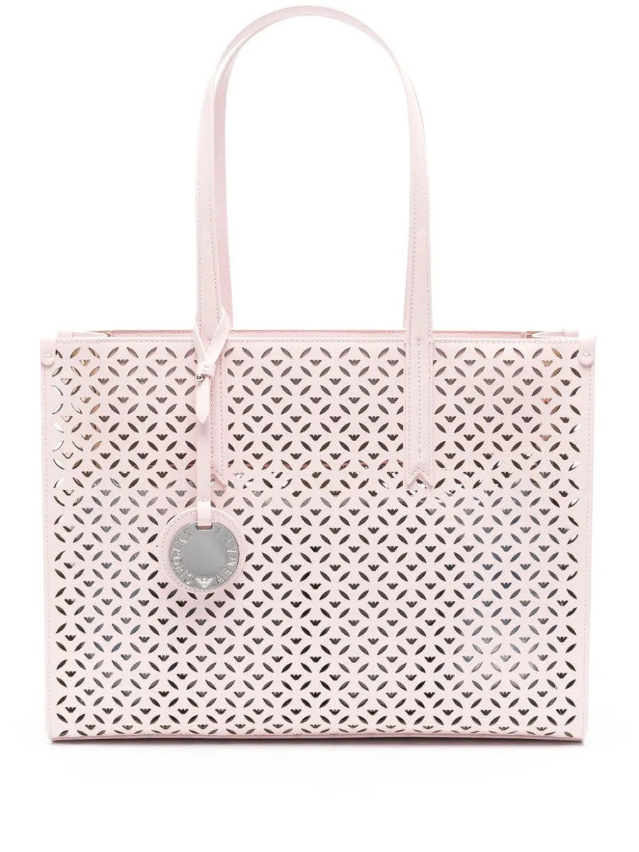 Emporio Armani    Emporio Armani Perforated Medium Tote Bag