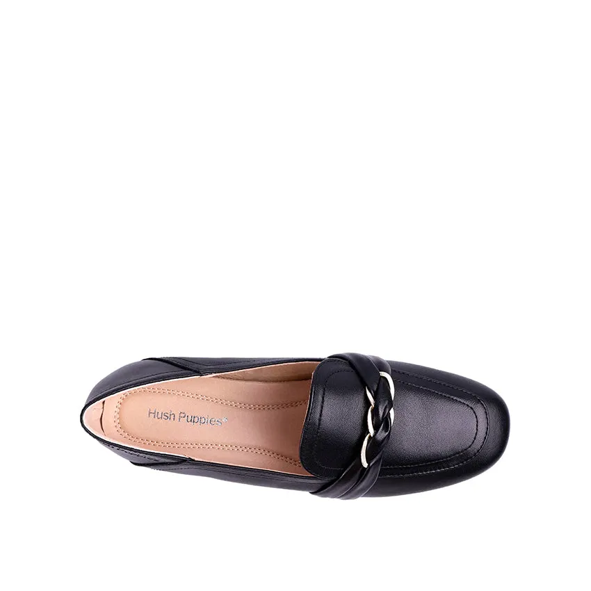 Essence Bit Loafer Women's Shoes - Black Leather