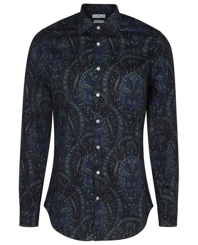 ETRO  |Paisley Long Sleeves Cotton Luxury Shirts