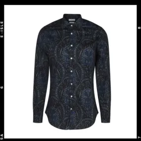 ETRO  |Paisley Long Sleeves Cotton Luxury Shirts