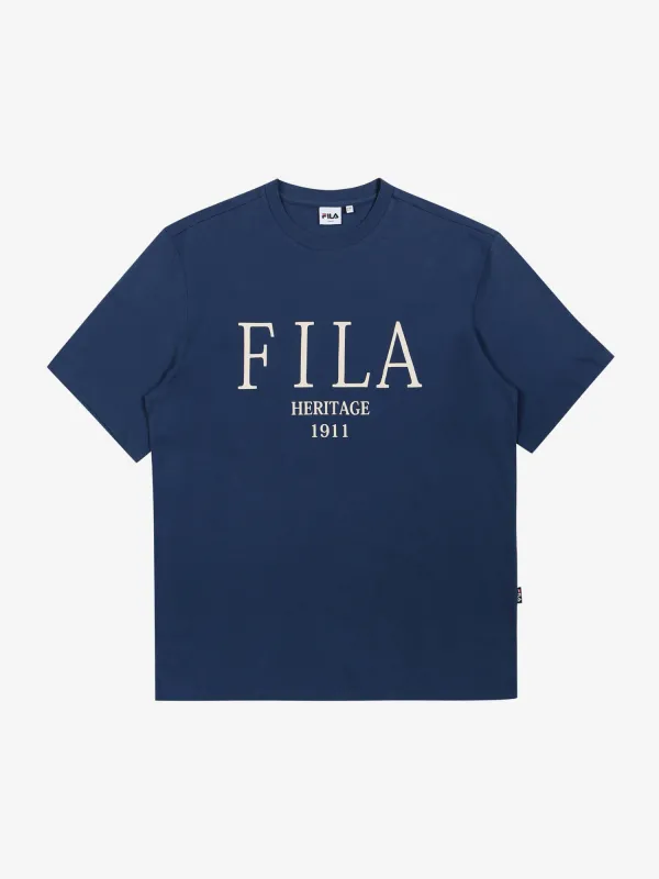 FILA  |Unisex Street Style Plain Cotton Short Sleeves