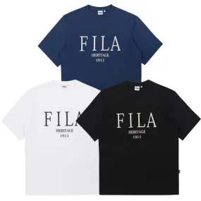 FILA  |Unisex Street Style Plain Cotton Short Sleeves